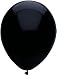 100 Party Balloons - 11" Round Latex, Pitch Black