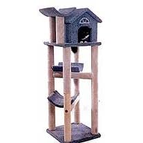 Tabby's Treehouse - beige - Cat Furniture Scratching Post with Sisal