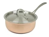 Calphalon Copper Triply 2-1 2-Quart Shallow Saucepan with Stainless Lid by Calphalon