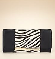 Leather Zebra Bar Purse