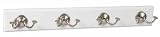 Lynk 500300 Meridian Series Wall-Mounted Rack with 4 Double Side-by-Side Hooks, White