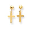 14k crossangle Earrings