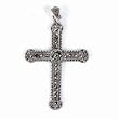 STERLING SILVER MARCASITE PENDANT - 46mm Cross