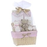Cutie Pie Baby 10-Piece Fancy Gift Basket - Pink Leopard