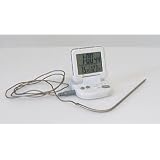 Digital Thermometer with Probe, Timer, and Alarm by