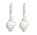 Cultured Freshwater Pearl and Sterling Silver Rondell Bead Lever Back Earrings