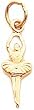 14K Gold Ballerina Charm