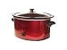 Kitchen & Housewares : Chef Pepin CH48375 6-Quart Oval-Shaped Slow Cooker, Metallic Red