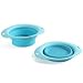 Pet Supplies : Portable/Collapsible Food or Water Travel Dish for Pets - Small, Blue