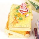 Piearth ピアース ジュエリーボックス クリスタル 宝石箱 NO147 ローズブック イエロー 147-2 YL
