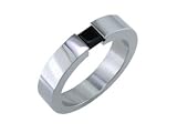 Diara Titanium Ring with Genuine Onyx