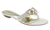 GUESS by Marciano - Guess by Marciano Isa White Patent Thong Sandals