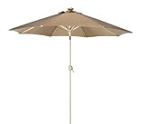 9 ft. Solar Outdoor Patio Umbrella Center Light - Taupe Product SKU: UB35021 Weight: Approximately 23 lbs.