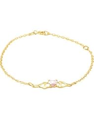 Bfly Cz Birthstone Bracelet W/Box 14K Yellow October 19800