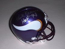 Paul Krause Autographed Minnesota Vikings Riddell Mini Helmet with 
