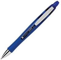 Office Depot Super Comfort Grip Retractable Ballpoint Pens, 0.5 mm, Fine Point, Blue Barrels, Blue Ink, 12 pk, AH534-BK