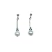 Nine Carat White Gold Freshwater Cultured Pearl Drop Earrings