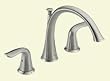 Delta T2738-SS Lahara Two Handle Roman Tub Faucet Trim Stainless Steel