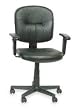 Dakota Designs 1HEH4 Task Leather Chair, Adjustable