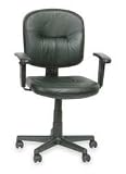 Dakota Designs 1HEH4 Task Leather Chair, Adjustable