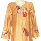 Indian Tunic Long Sleeve Cotton Caftan Size M (kftn647)