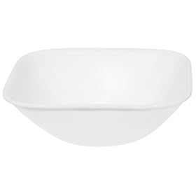 Corelle Square 22-Ounce Soup Cereal Bowl, Pure White by Corelle