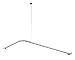 Chrome Corner Shower Rod With Support