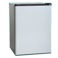 Kitchen: Haier HSB03BPG Compact 2 2/3 Cubic Foot Refrigerator/Freezer, Black with Silver Door