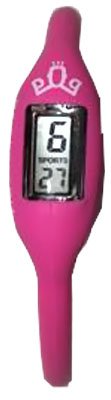 Fusion Pink Silicone Sporty Style Tourmaline Negative Ion Pop Watch L 18cm / 17.1in
