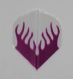 3 sets Clear/Purple Flame Standard flights, Amerithon, Made in the USA