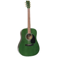 MusicalInstruments: J. Reynolds Full Size Acoustic Dreadnought Guitar   Green