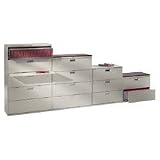 HON 600 Series Three-Drawer Lateral File, 42w x19-1/4d, Putty