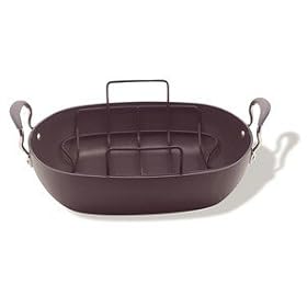 Anolon Advanced - 16 Rectangular Contoured Roaster w Rack by 