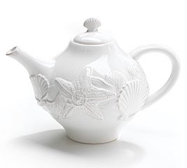 Sanibel Sands Seashell/Starfish Teapot For Beach Theme And Kitchen Decor Sanibel Sands Seashell/Starfish Teapot For Beach Theme And Kitchen Decor