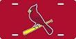 St. Louis Cardinals Laser Cut Red License Plate - SET OF 6 - Sports Merchandise