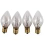 Club Pack of 100 C7 Clear Replacement Christmas Light Bulbs