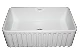 Whitehaus Reversible Series Fireclay WHFLCON3018 White