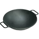Lodge Pro-Logic 14-Inch Cast-Iron Wok with Loop Handles