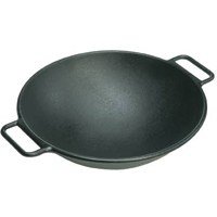 Lodge Pro-Logic 14-Inch Cast-Iron Wok with Loop Handles