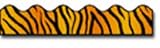 BORDER TIGER PRINT SCALLOPED