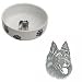 Belgian Shepherd Paw Print Bowl, Porcelain by Rosalinde (7 in. x 2.5 in. deep)