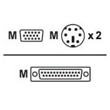 Fujitsu Siemens - Keyboard / video / mouse (KVM) cable kit - 6 pin PS/2, HD-15 (M) - 6 pin PS/2, HD-15 - 3.5 m