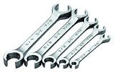 5 Piece Sae Hi-polish Flare Nut Wrench Set