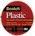 3m 6 Count 1-.50in. X 125in. Scotch White Plastic Tape 191WT - Pack of 6