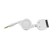 RetractCable: Audio Cable 30-pin Dock Connector to 1/8 Stereo MiniJack