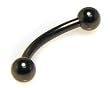 Titanium Eyebrow with Ball - 14G - Sold as a Pair