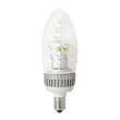 TCP LDCT3WH30KCC - Dimmable 3 Watt Torpedo Shape Decorative LED Light Bulb, Candelabra Base, Crystal Cut
