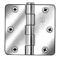 (2) 3" x 3" Residential Brass Tone Door Hinges - 1/4" Radius