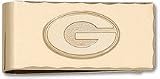 Georgia Bulldogs 5/8" Gold Plated "G" on Gold Plated Money Clip