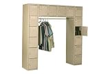 Steel Locker 16 Person 72x18x72 Without Legs 16 Doors Ready To Assemble Sand